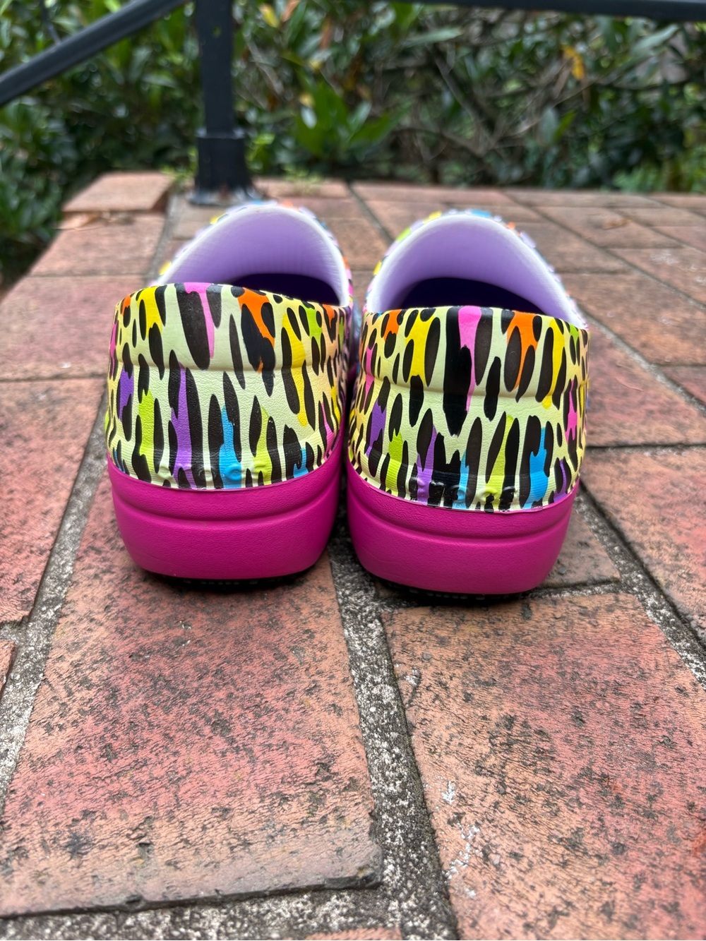 Lisa Frank CROCS Rainbow Leopard Print Mules - Picture 4 of 8